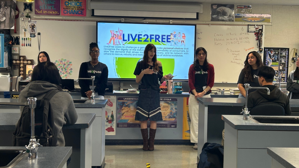 Students speaking at Live2Free event